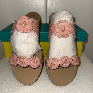 Jack Rogers Lauren Comfort Sandals in Blush leather women’s size 8M NIB